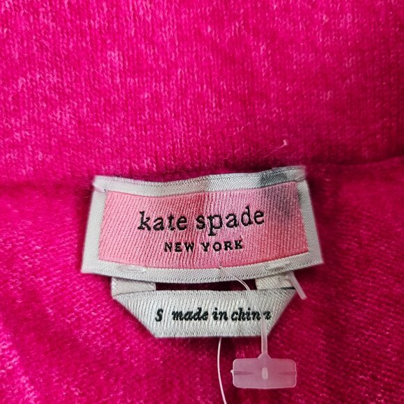 Kate Spade Wool Cashmere Blend Knit Drawstring Dream Jogger Pant Pink Jewel S - Picture 7 of 8